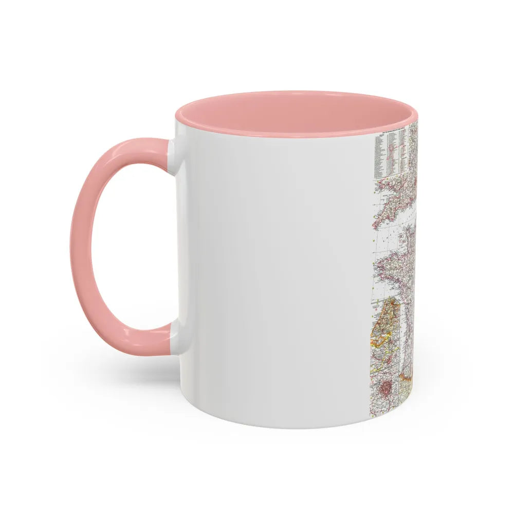 France, Belgium, and the Netherlands (1960) (Map) Accent Coffee Mug - Go Mug Yourself