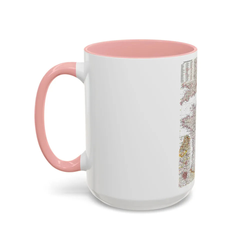 France, Belgium, and the Netherlands (1960) (Map) Accent Coffee Mug - Go Mug Yourself