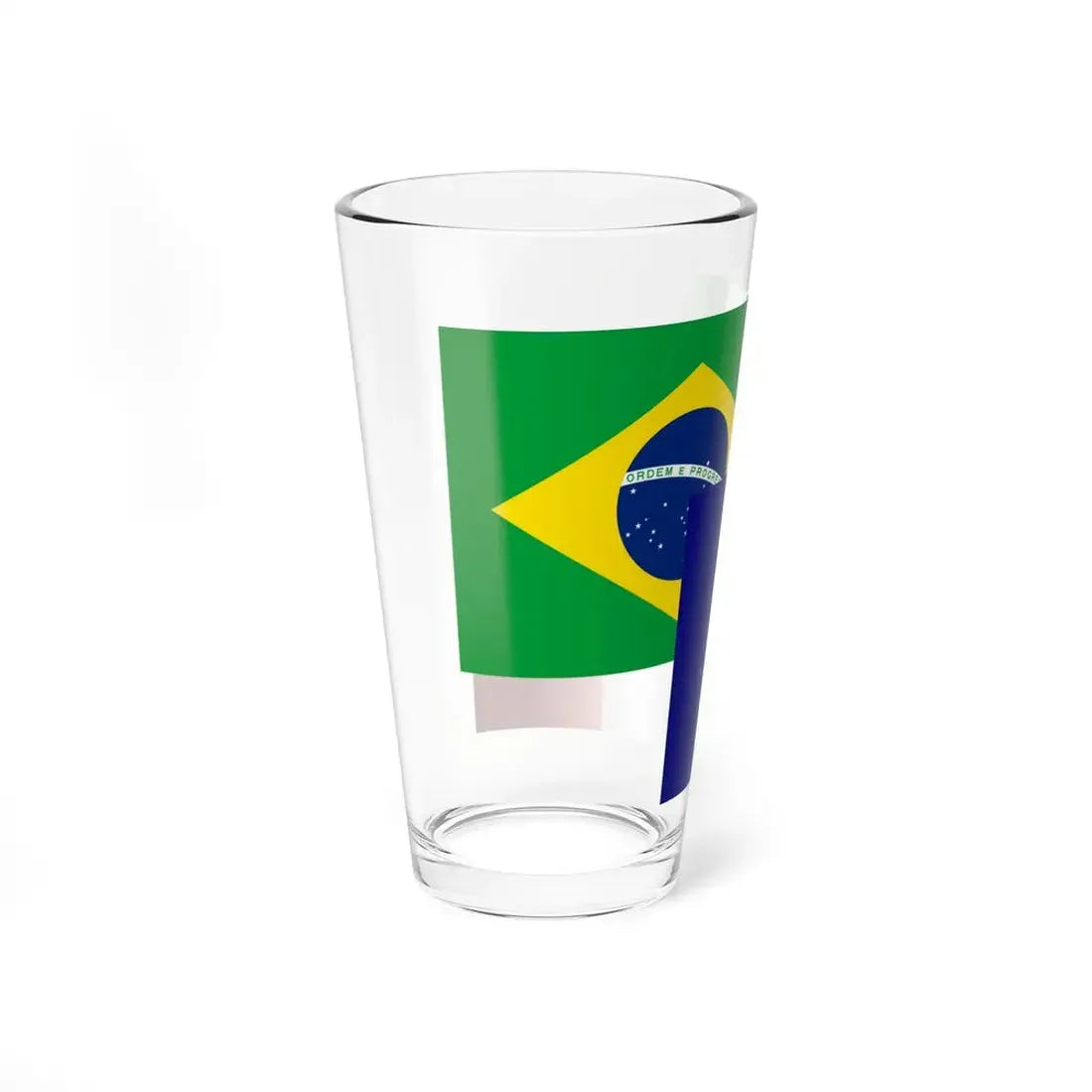 France-Brazil Flag (Brazil) Pint Glass 16oz - Go Mug Yourself