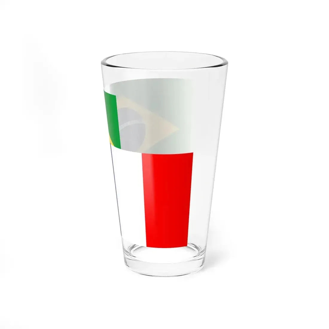 France-Brazil Flag (Brazil) Pint Glass 16oz - Go Mug Yourself
