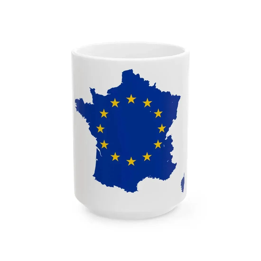 France EU (France) White Coffee Mug 15oz - Go Mug Yourself