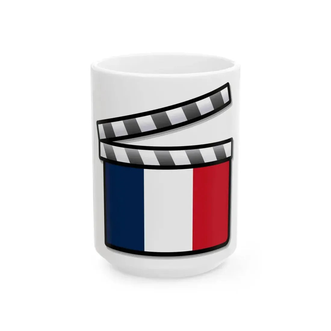 France film clapperboard (France) White Coffee Mug 15oz - Go Mug Yourself