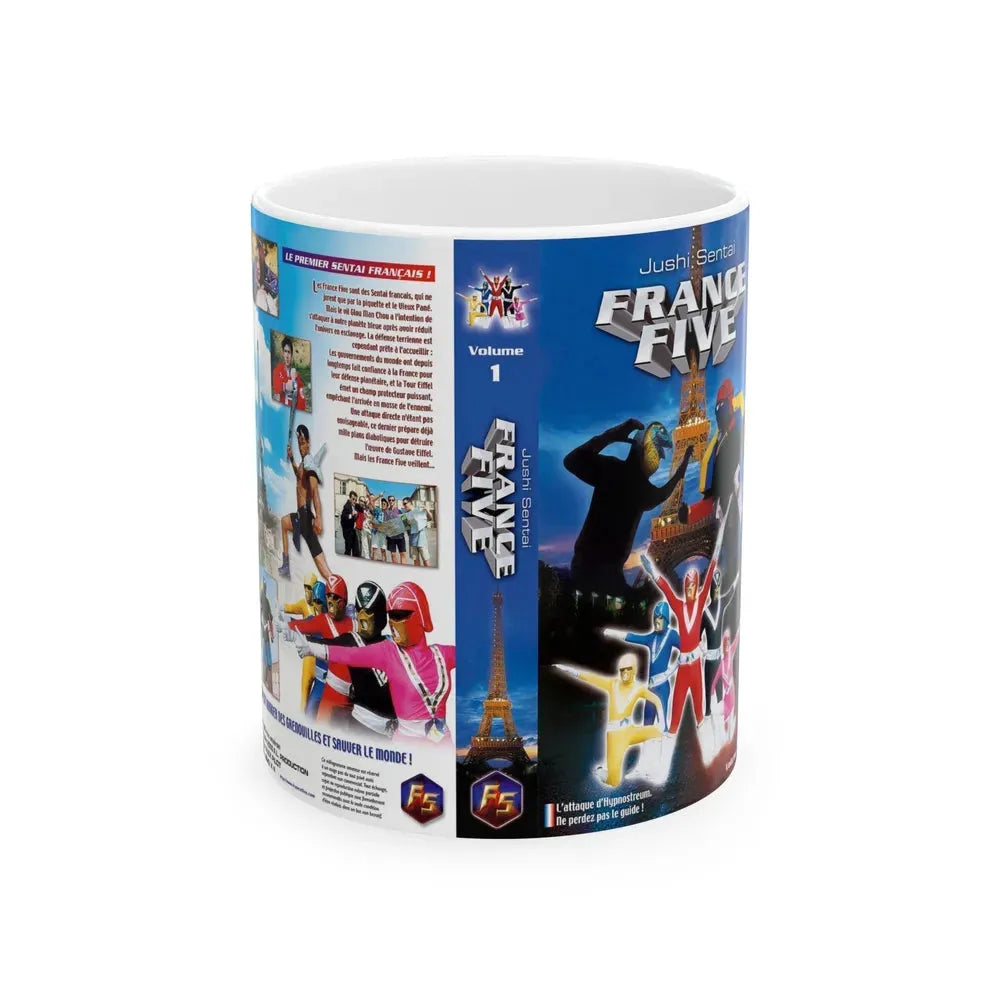 FRANCE FIVE (VHS COVER) - White Coffee Mug 11oz - Go Mug Yourself