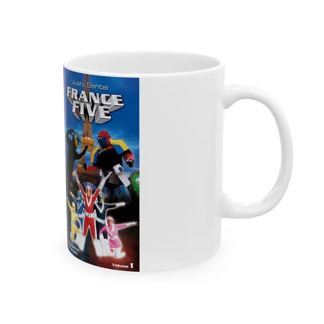 FRANCE FIVE (VHS COVER) - White Coffee Mug - Go Mug Yourself
