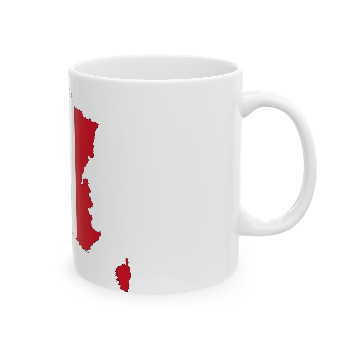 France-Flagmap (France) White Coffee Mug-Go Mug Yourself