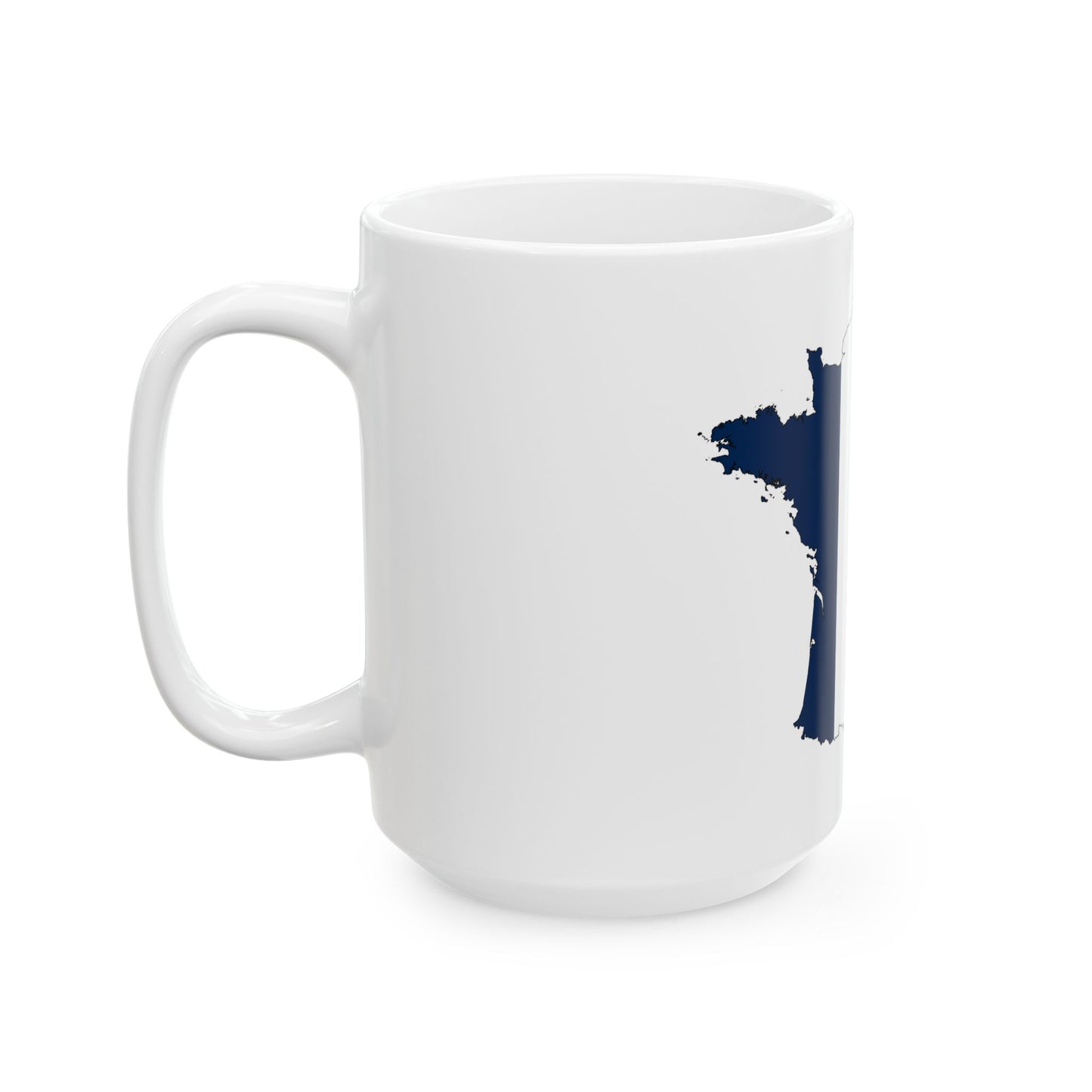 France-Flagmap (France) White Coffee Mug-Go Mug Yourself
