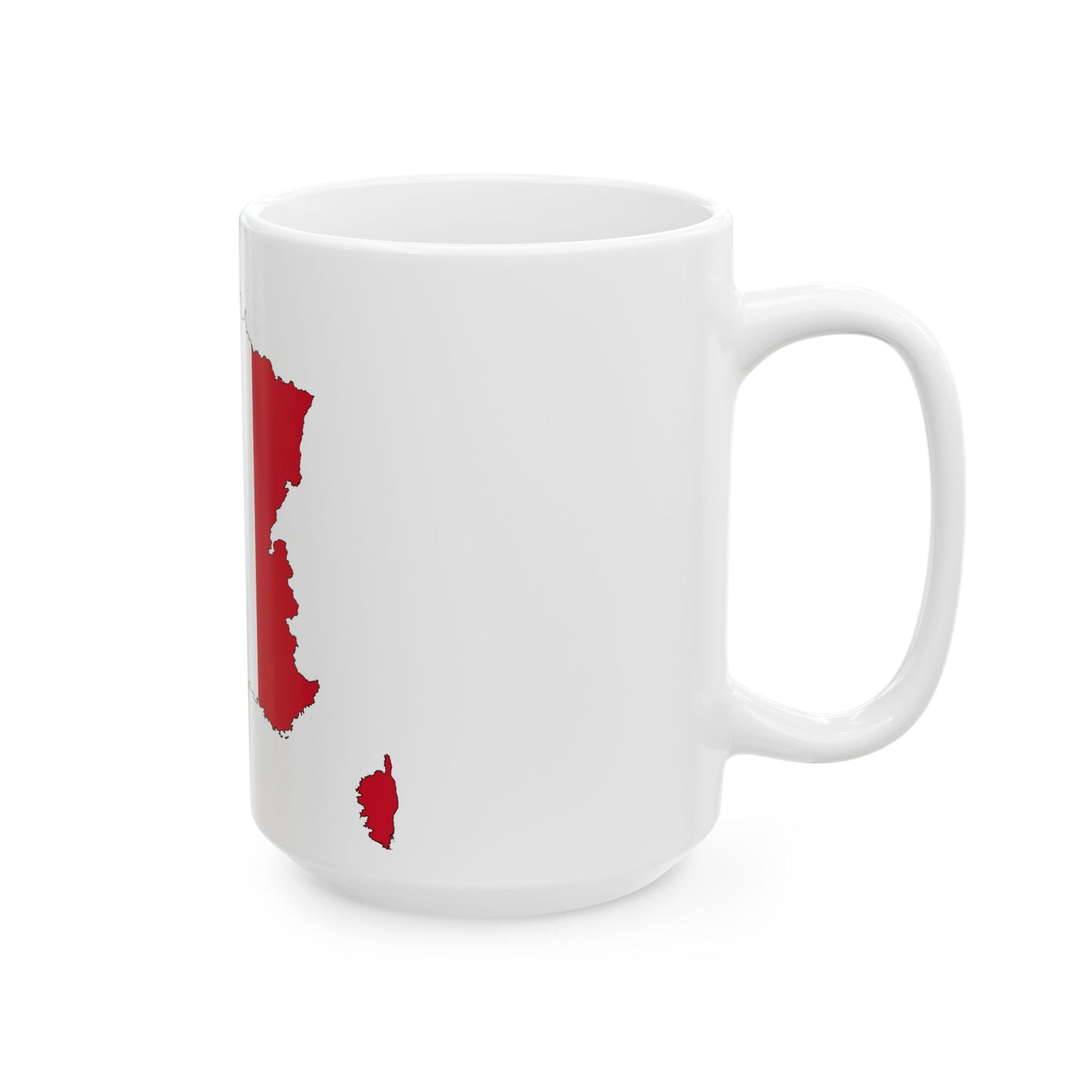 France-Flagmap (France) White Coffee Mug-Go Mug Yourself