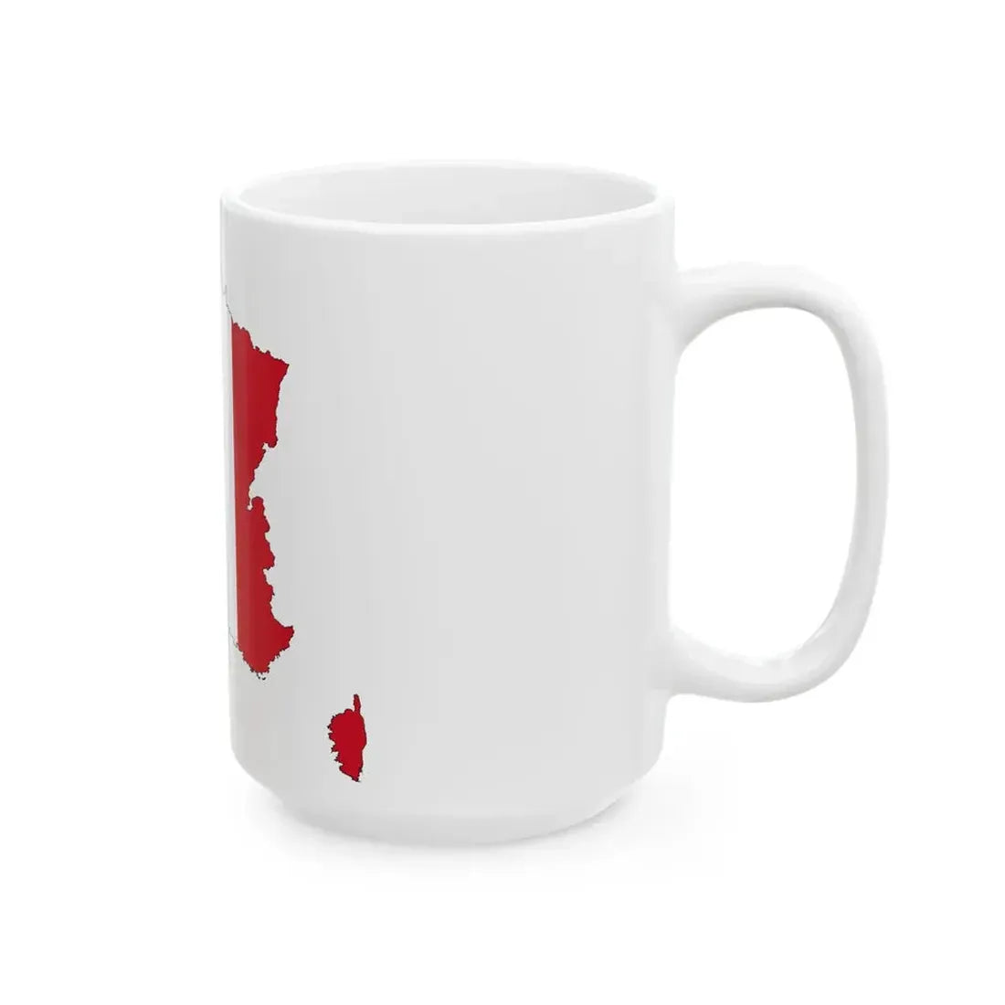 France-Flagmap (France) White Coffee Mug - Go Mug Yourself