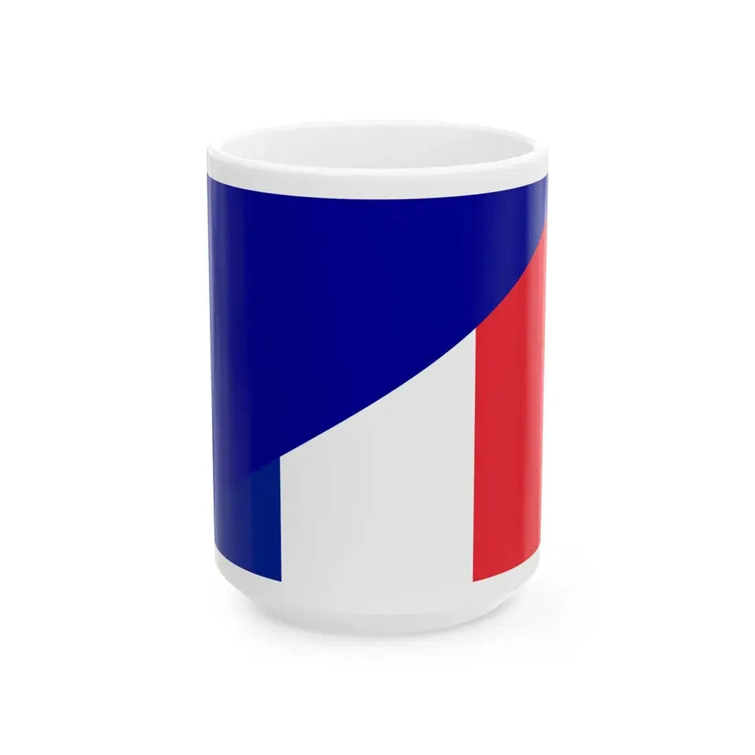 France flags fusion (France) White Coffee Mug 15oz - Go Mug Yourself