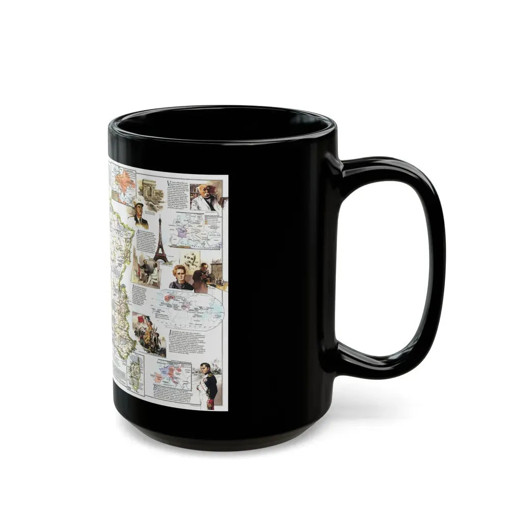 France- - Historical Evolution of a Nation (1989) (Map) Black Coffee Mug - Go Mug Yourself