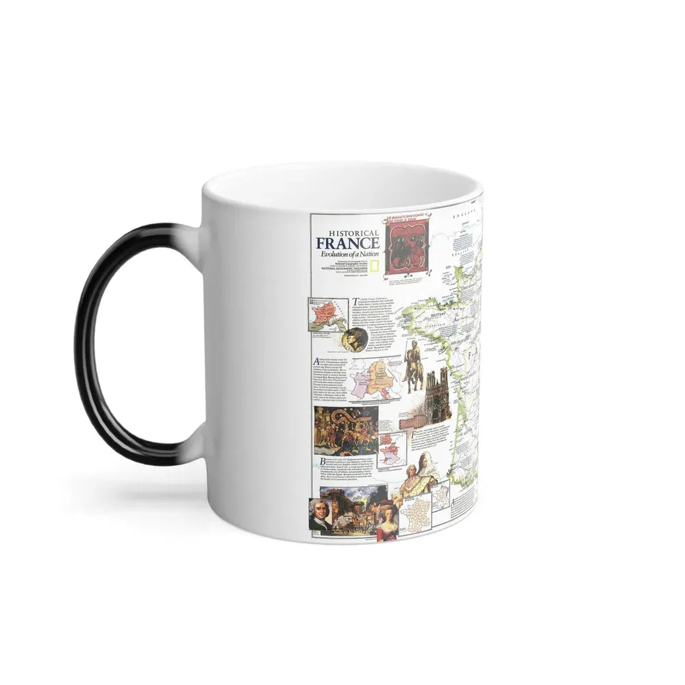 France- - Historical Evolution of a Nation (1989) (Map) Color Changing Mug 11oz - Go Mug Yourself