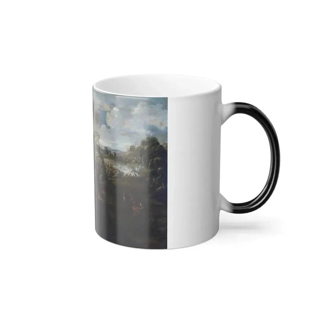 Francesco Graziani, called Ciccio Napoletano (17th Century) A Cavalry Battle Scene - Oil on Canvas - Color Changing Mug 11oz - Go Mug Yourself