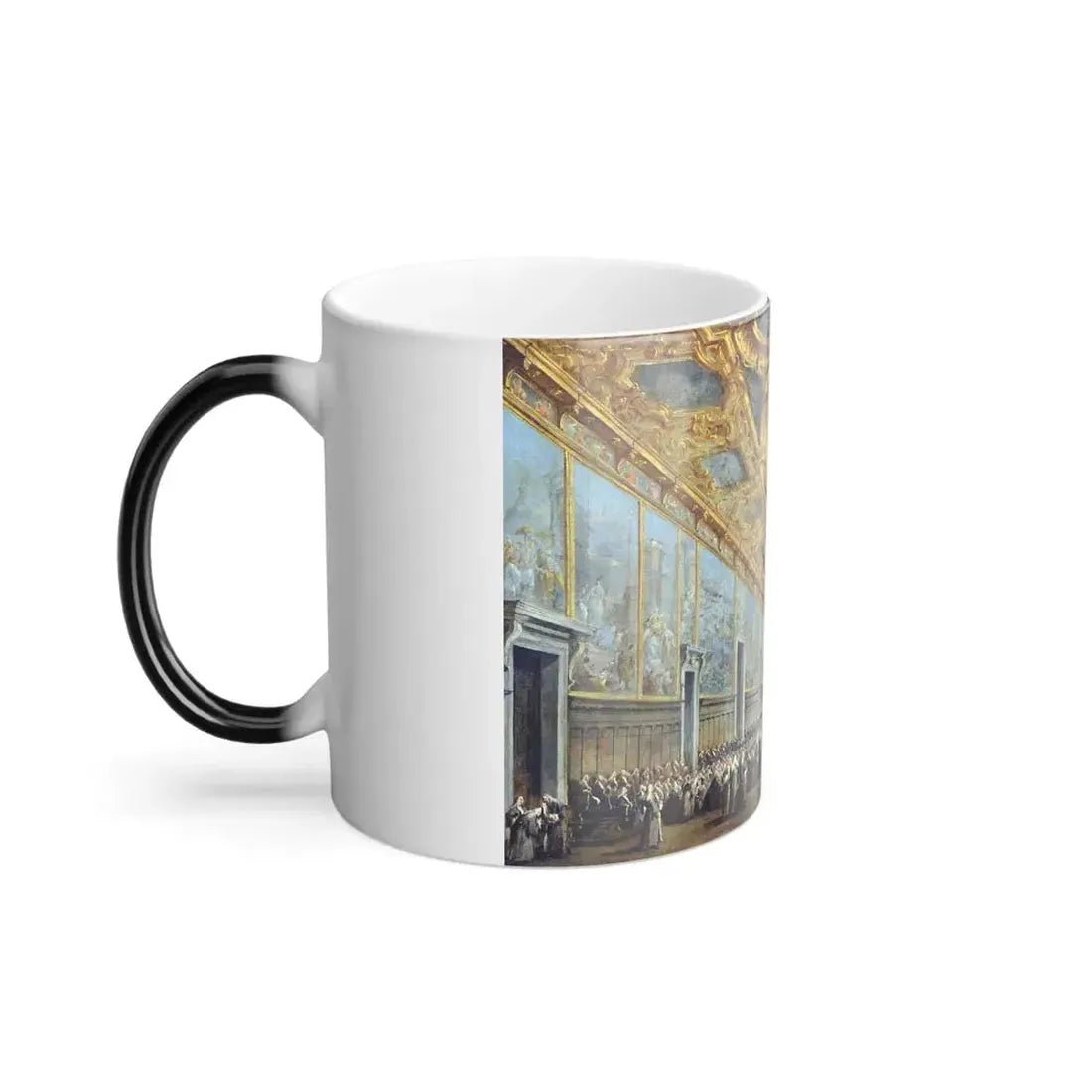 Francesco Guardi (1712-1793) Le Doge de Venise remercie le Conseil majeur - Oil on Canvas 1775 - Color Changing Mug 11oz - Go Mug Yourself