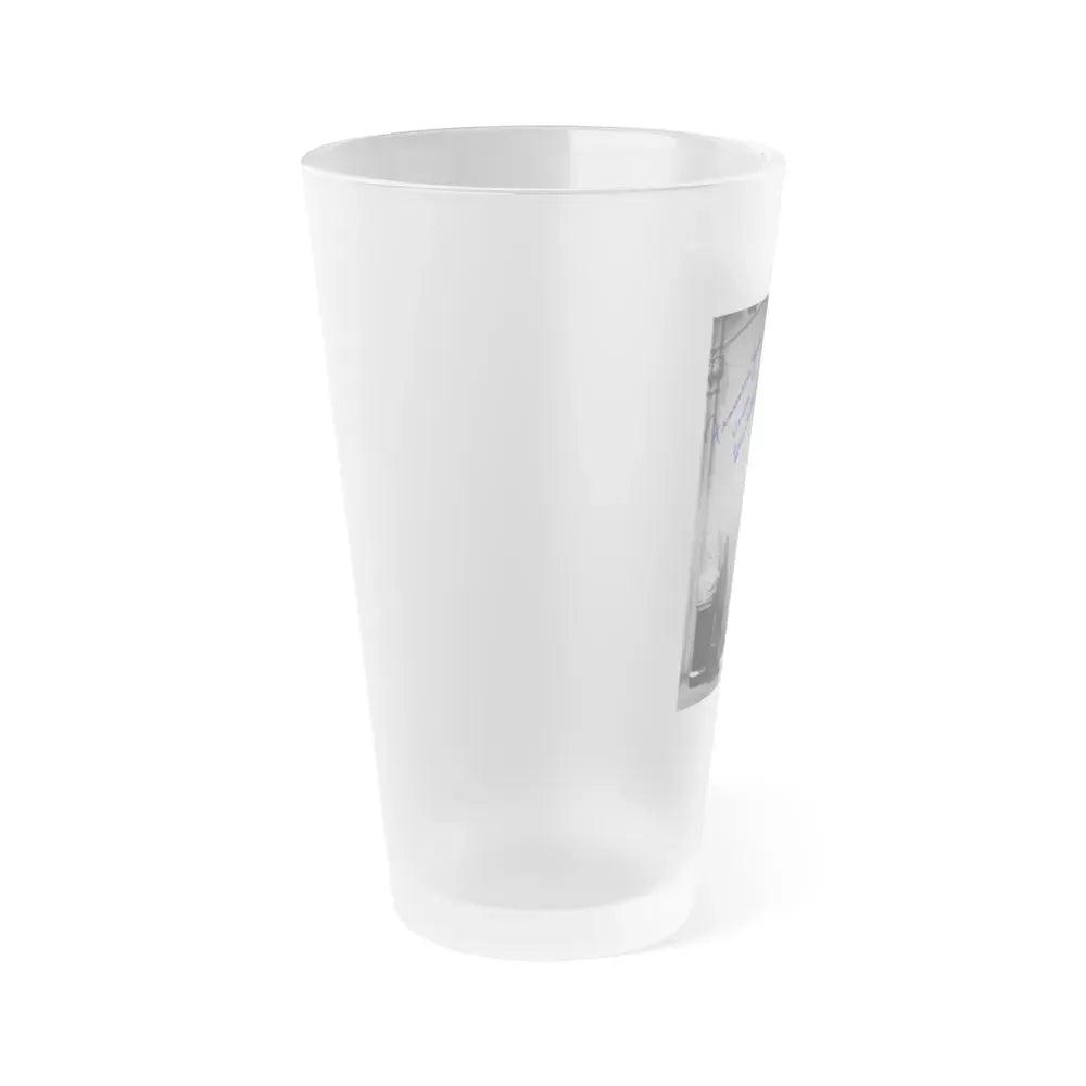 Francine York #04 (Vintage Female Icon) Frosted Pint Glass 16oz - Go Mug Yourself