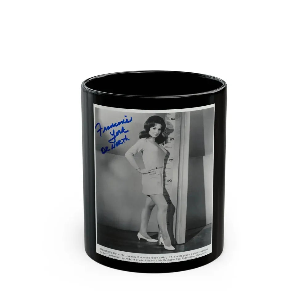 Francine York #06 (Vintage Female Icon) Black Coffee Mug 11oz - Go Mug Yourself