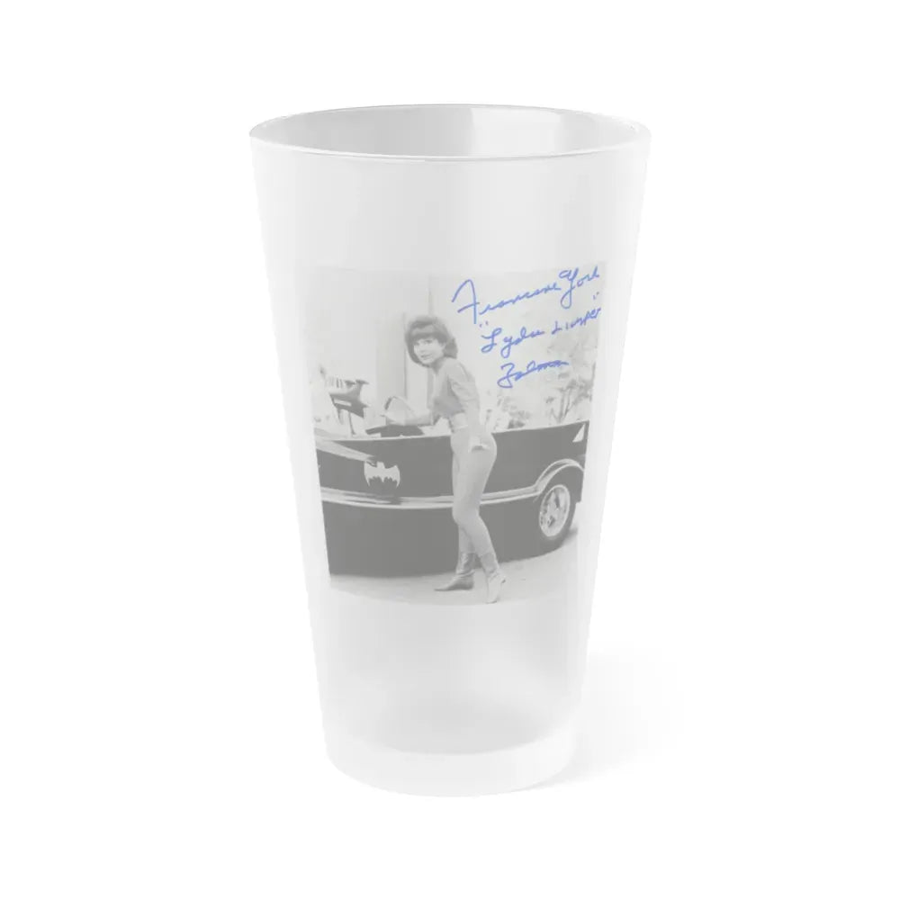 Francine York #09 (Vintage Female Icon) Frosted Pint Glass 16oz 16oz Frosted - Go Mug Yourself