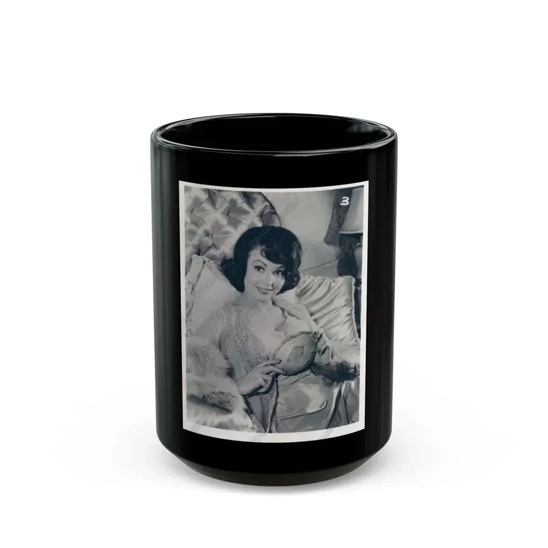 Francine York #12 1 (Vintage Female Icon) Black Coffee Mug 15oz - Go Mug Yourself