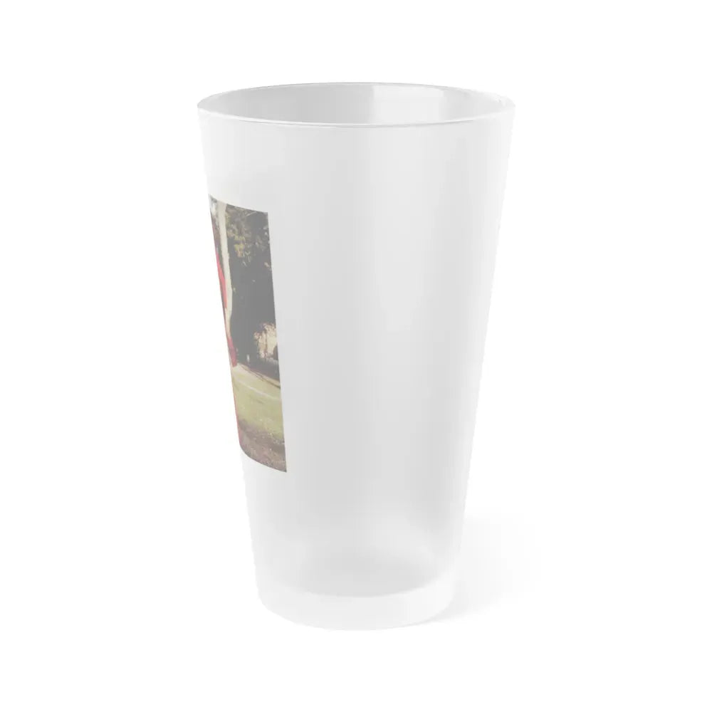 Francine York #16 (Vintage Female Icon) Frosted Pint Glass 16oz - Go Mug Yourself