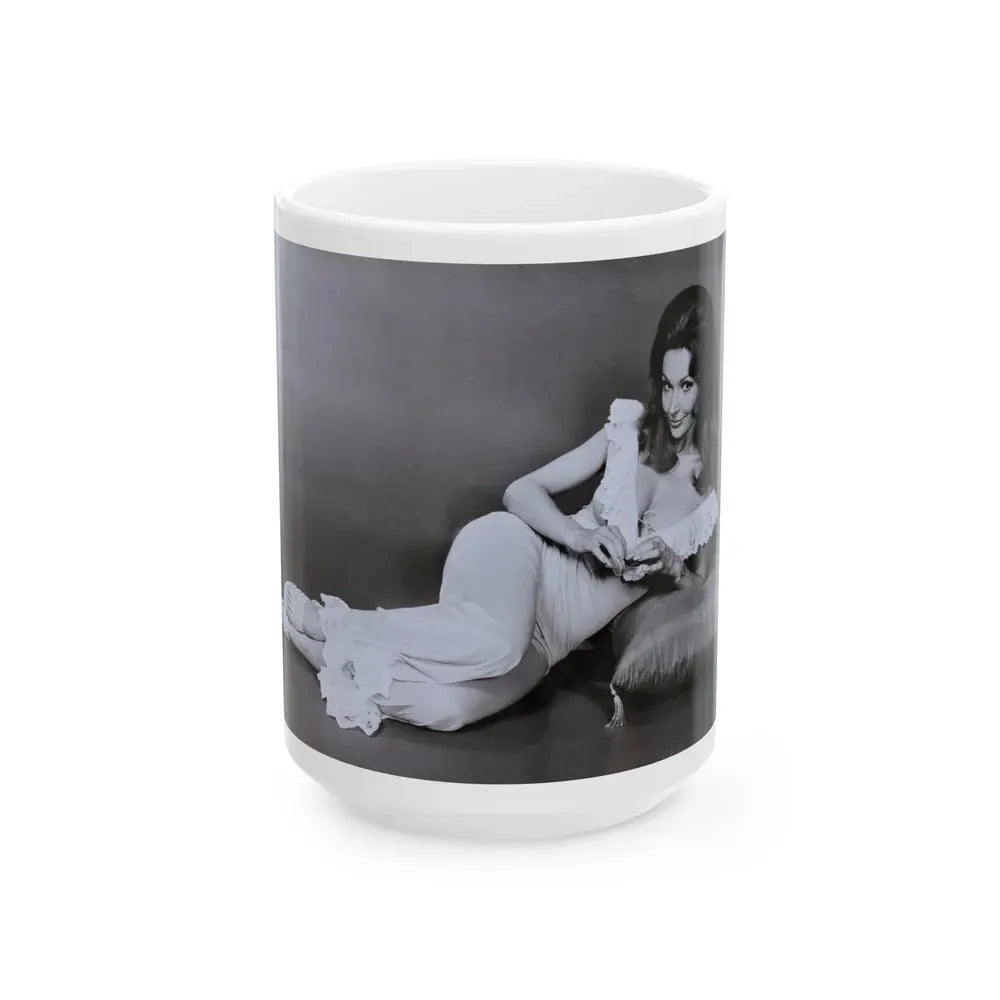 Francine York #183 (Vintage Female Icon) White Coffee Mug 15oz - Go Mug Yourself