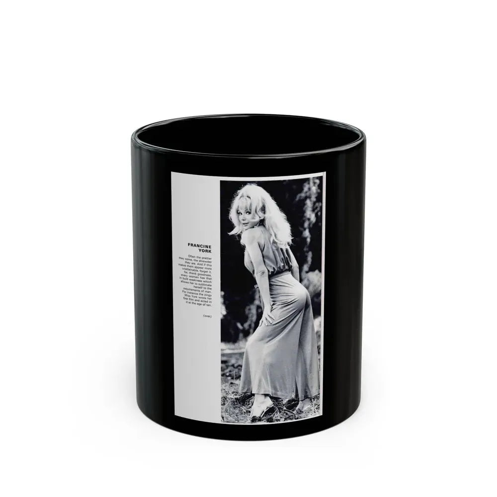 Francine York #43 (Vintage Female Icon) Black Coffee Mug 11oz - Go Mug Yourself