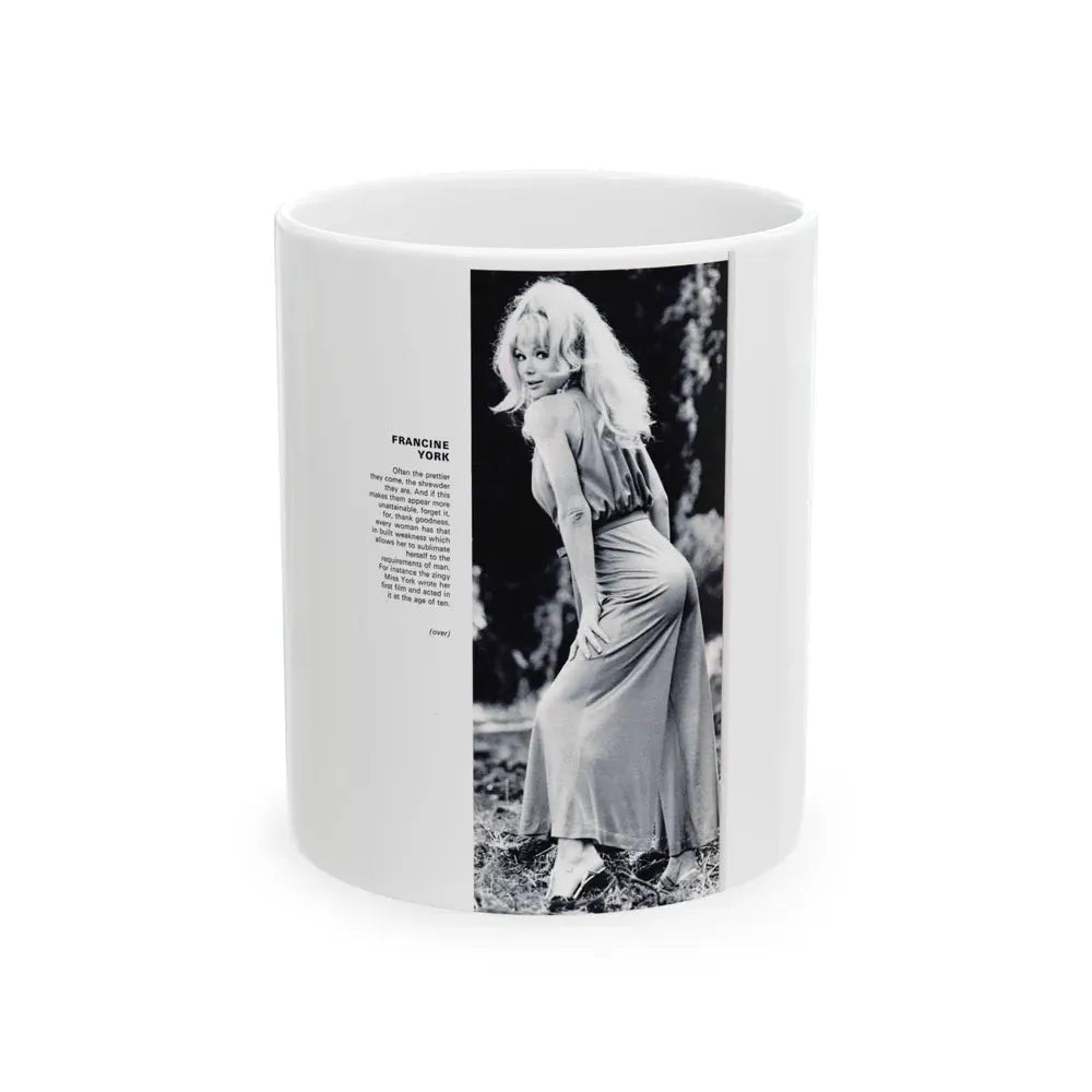 Francine York #43 (Vintage Female Icon) White Coffee Mug 11oz - Go Mug Yourself