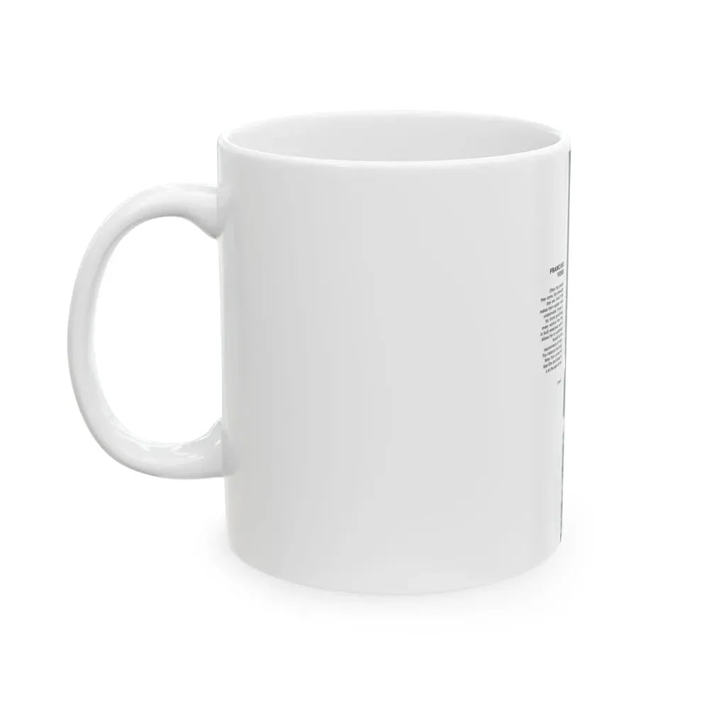 Francine York #43 (Vintage Female Icon) White Coffee Mug - Go Mug Yourself