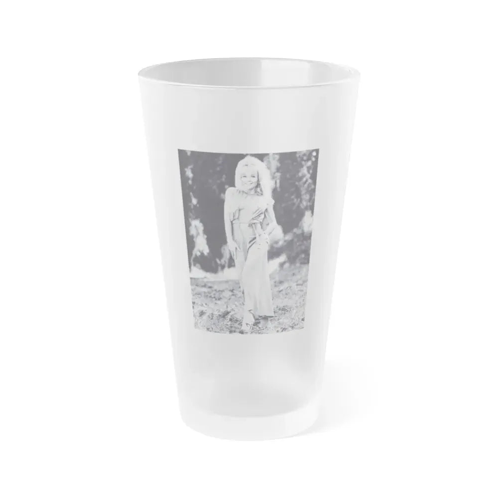 Francine York #45 (Vintage Female Icon) Frosted Pint Glass 16oz 16oz Frosted - Go Mug Yourself