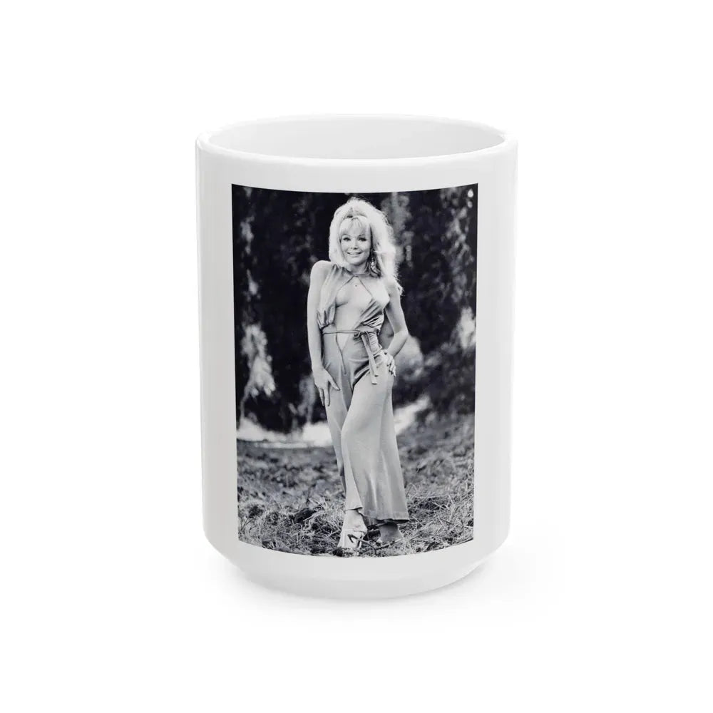 Francine York #45 (Vintage Female Icon) White Coffee Mug 15oz - Go Mug Yourself