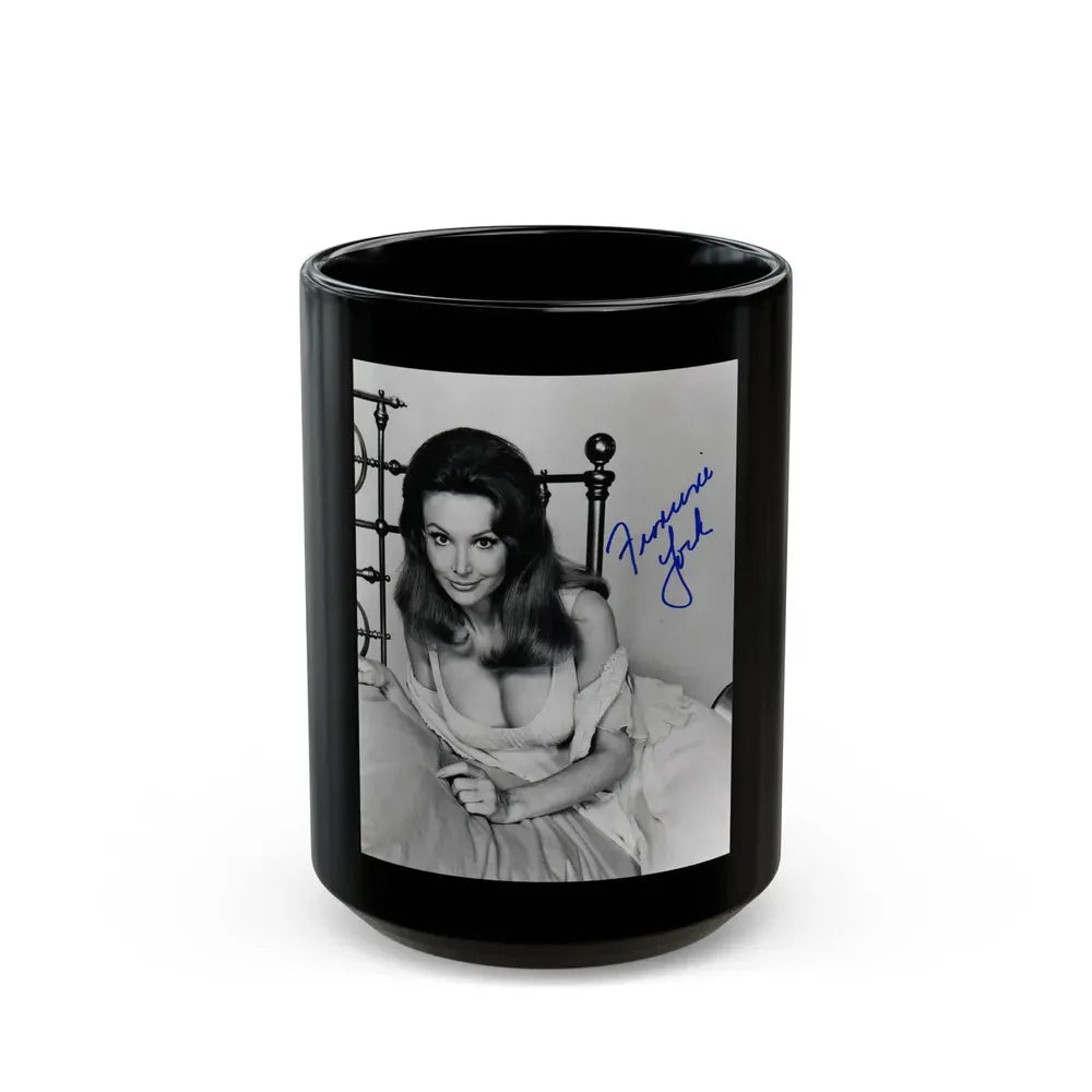 Francine York #50 (Vintage Female Icon) Black Coffee Mug 15oz - Go Mug Yourself