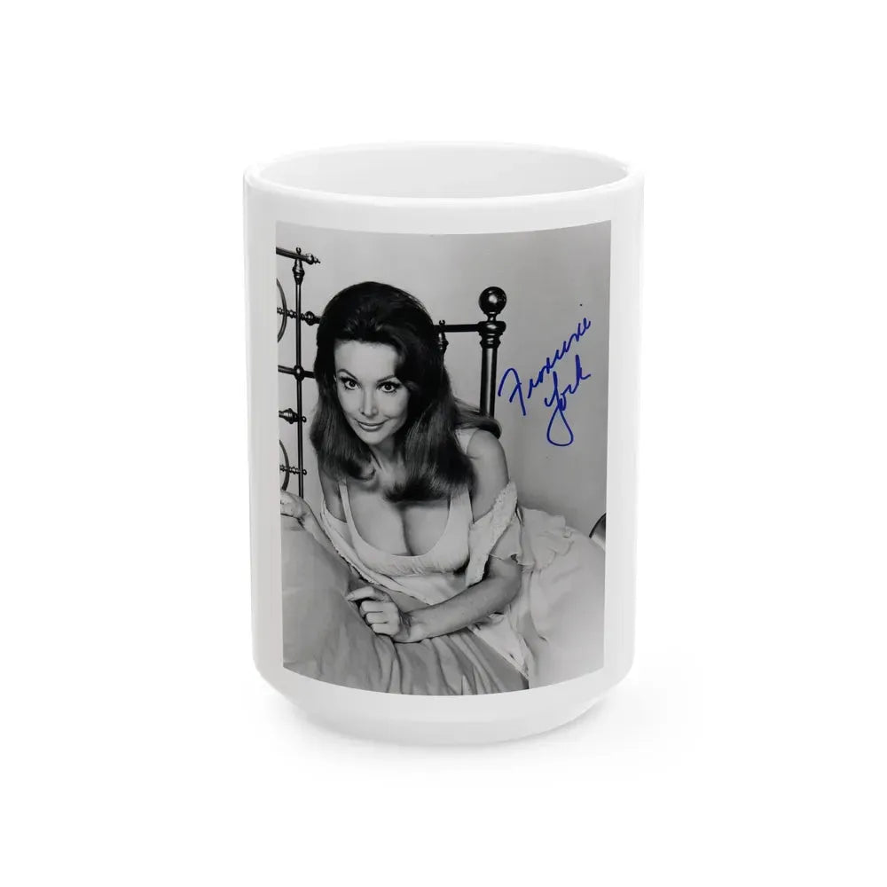 Francine York #50 (Vintage Female Icon) White Coffee Mug 15oz - Go Mug Yourself