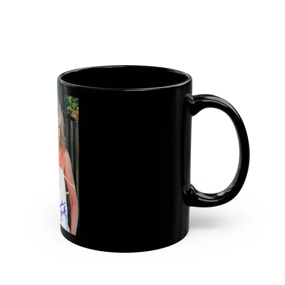 Francine York #52 (Vintage Female Icon) Black Coffee Mug - Go Mug Yourself