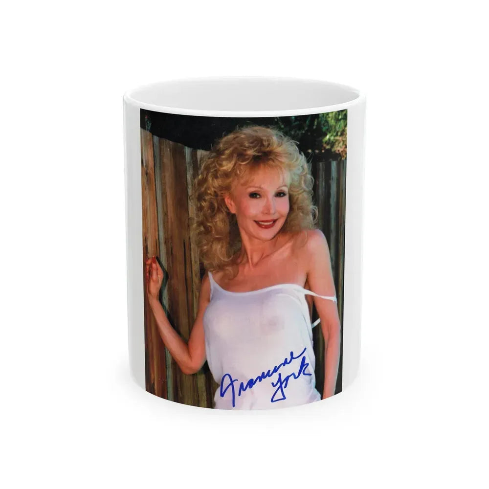 Francine York #52 (Vintage Female Icon) White Coffee Mug 11oz - Go Mug Yourself