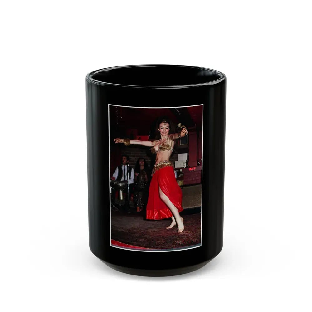 Francine York #53 (Vintage Female Icon) Black Coffee Mug 15oz - Go Mug Yourself