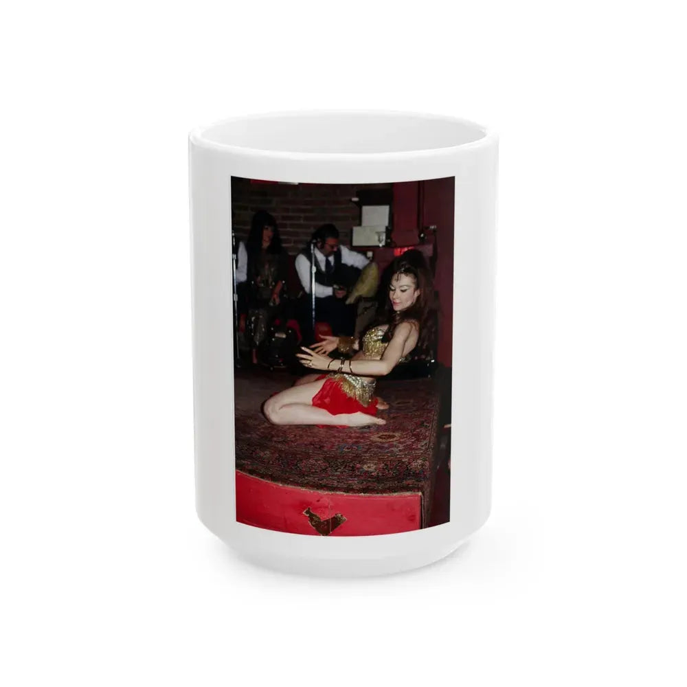 Francine York #54 (Vintage Female Icon) White Coffee Mug 15oz - Go Mug Yourself
