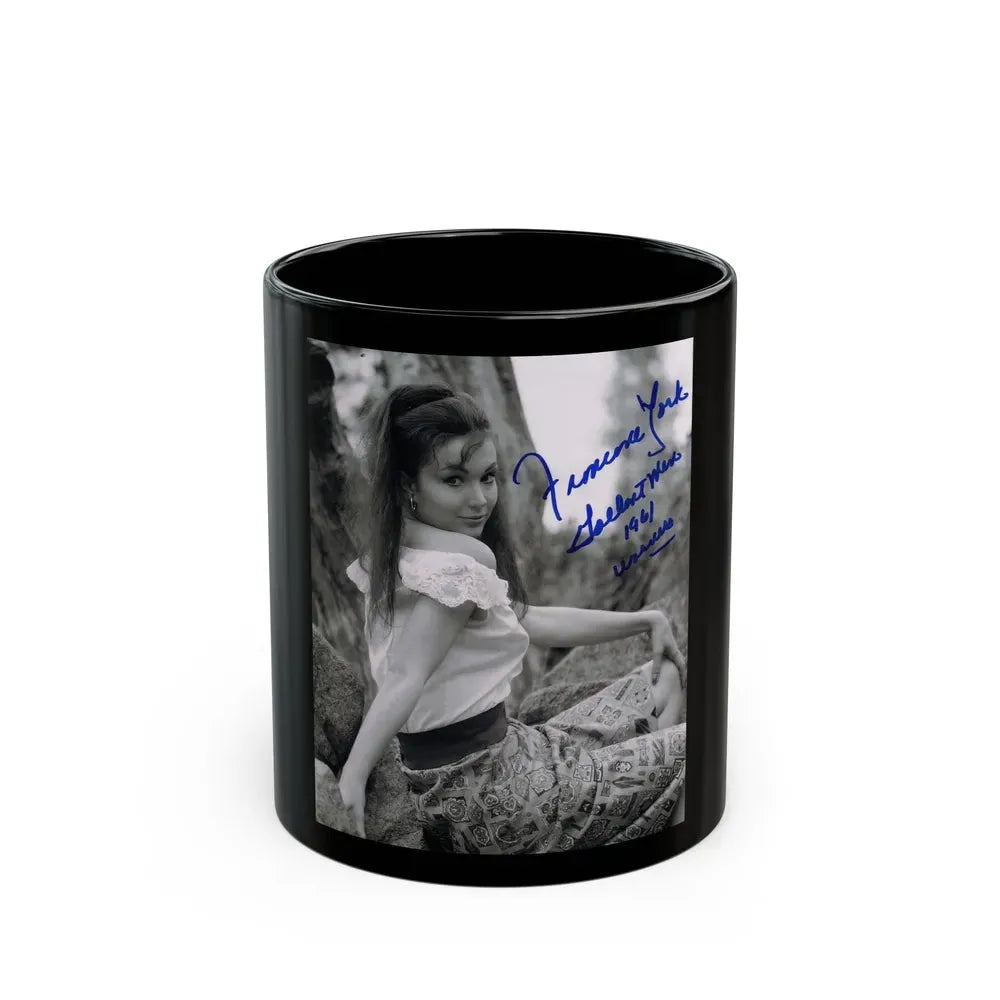 Francine York #61 (Vintage Female Icon) Black Coffee Mug 11oz - Go Mug Yourself