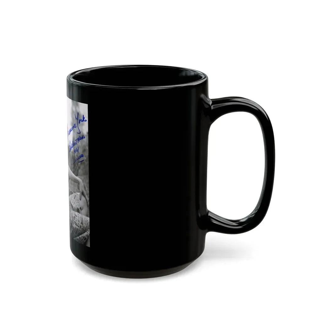 Francine York #61 (Vintage Female Icon) Black Coffee Mug - Go Mug Yourself