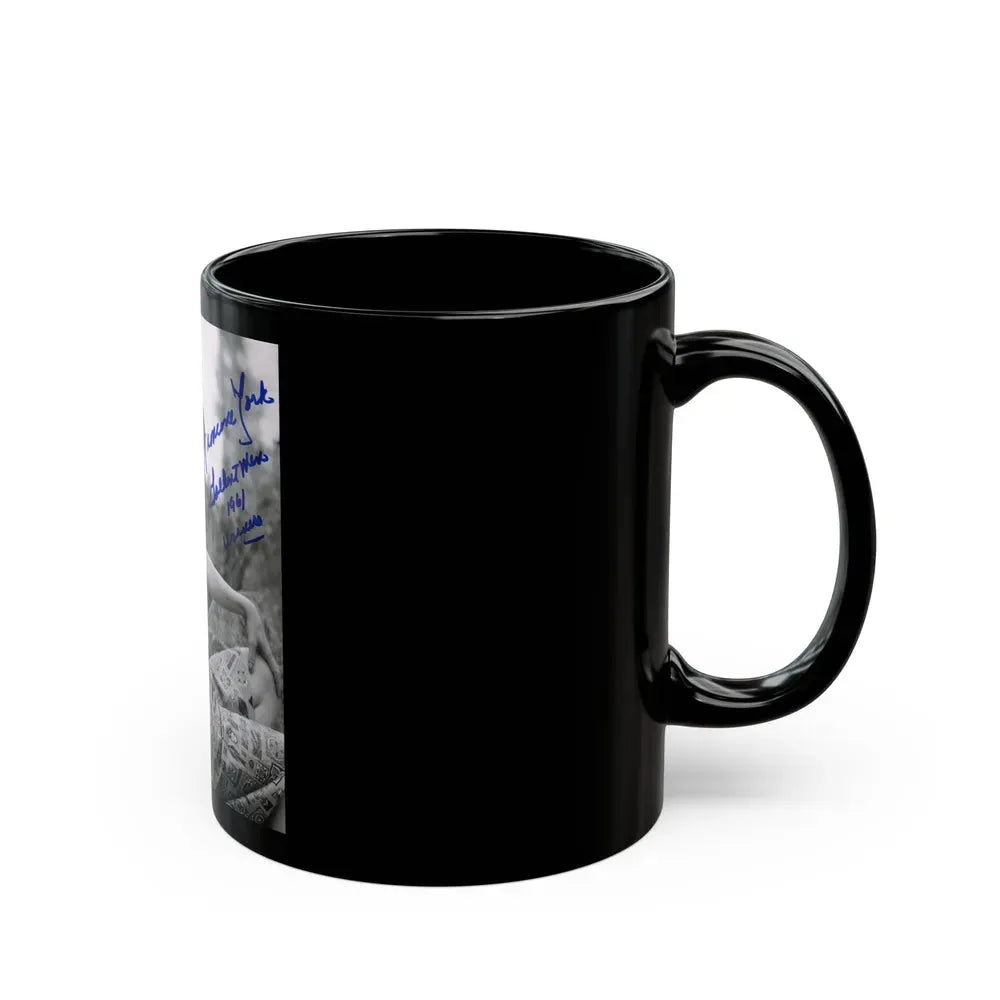 Francine York #61 (Vintage Female Icon) Black Coffee Mug - Go Mug Yourself