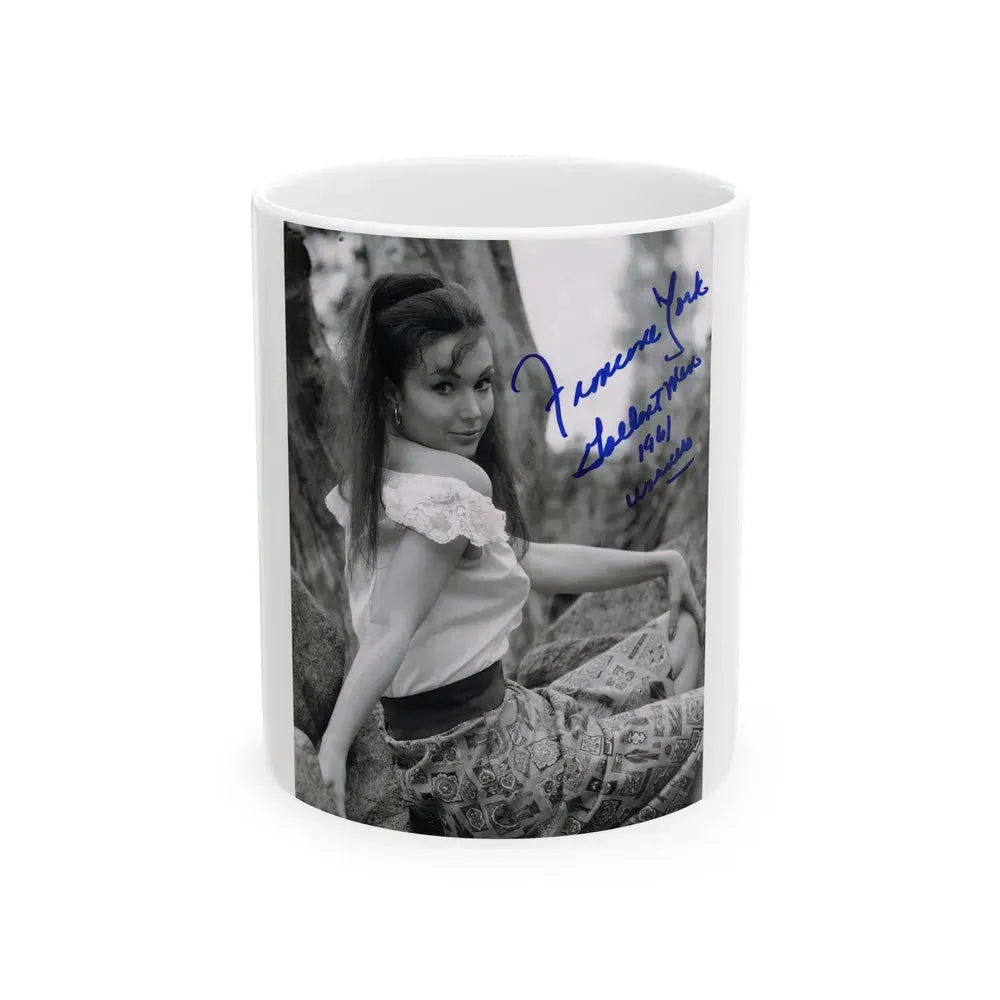 Francine York #61 (Vintage Female Icon) White Coffee Mug 11oz - Go Mug Yourself