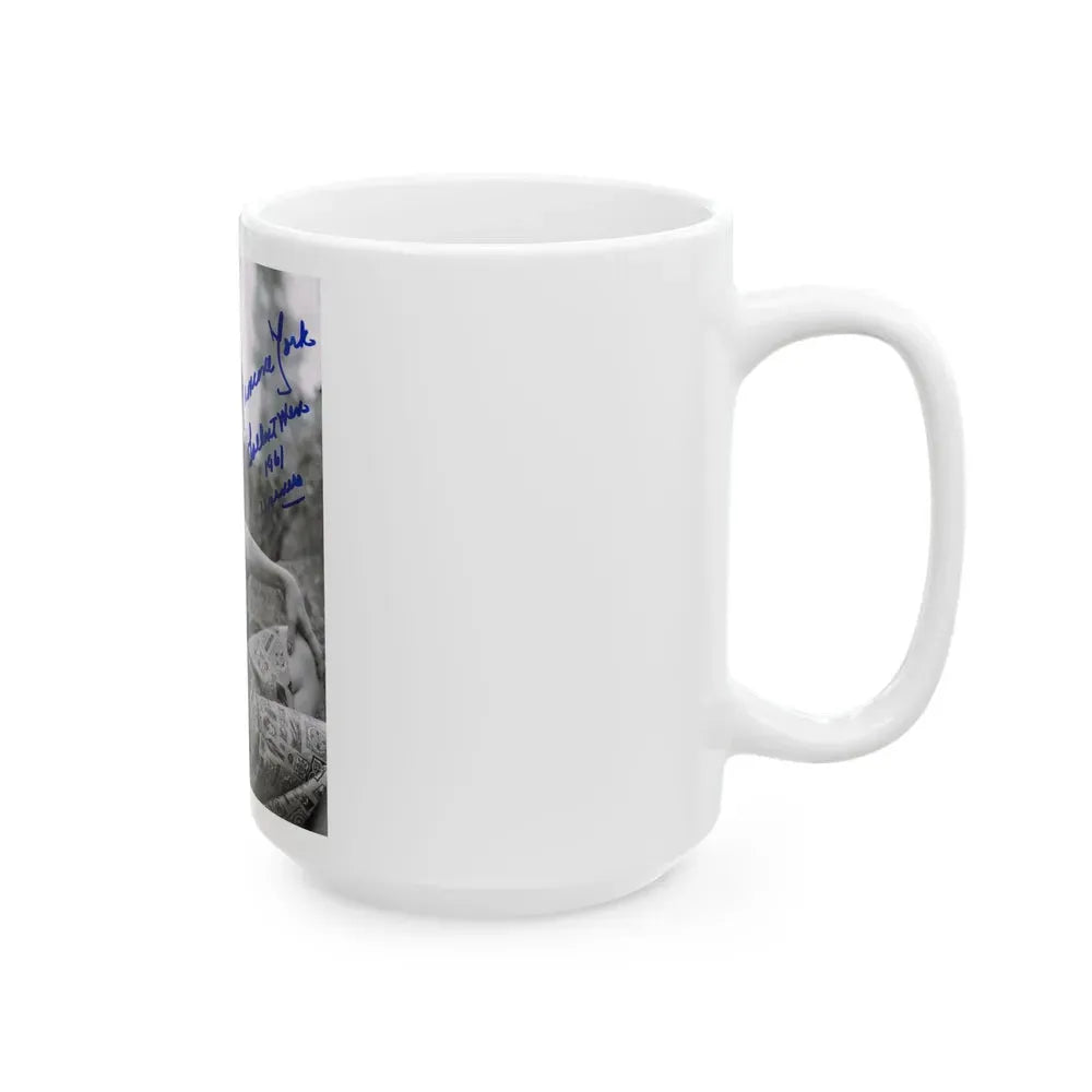Francine York #61 (Vintage Female Icon) White Coffee Mug - Go Mug Yourself