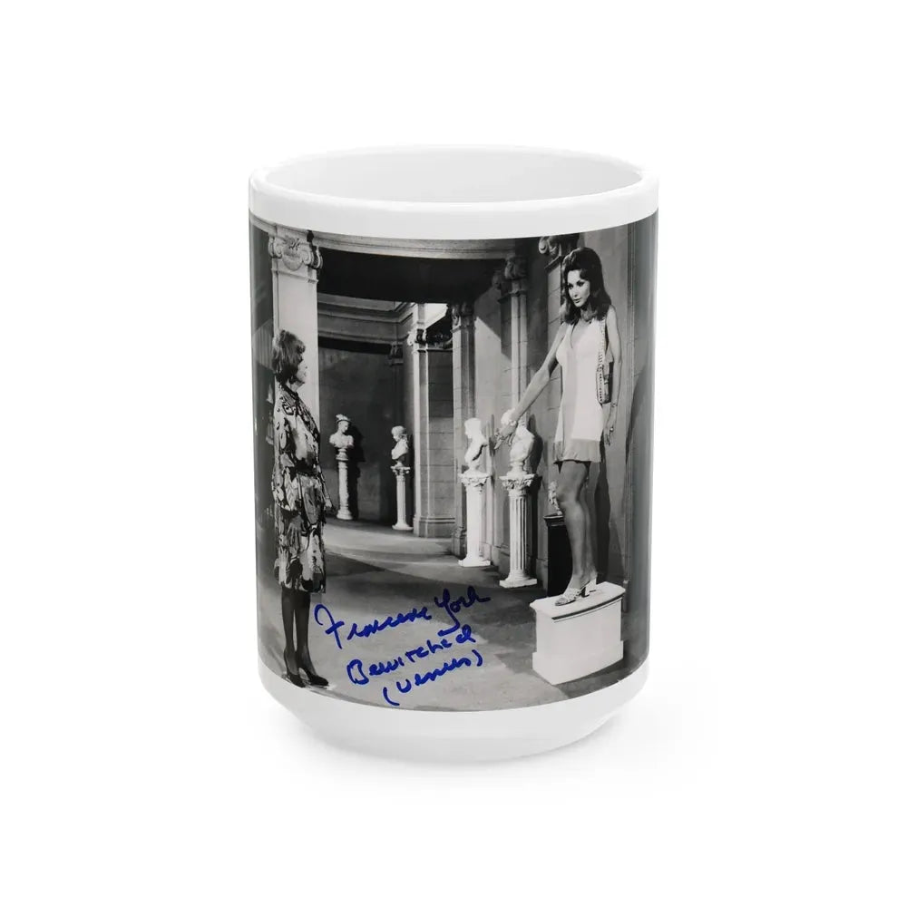 Francine York #71 (Vintage Female Icon) White Coffee Mug 15oz - Go Mug Yourself