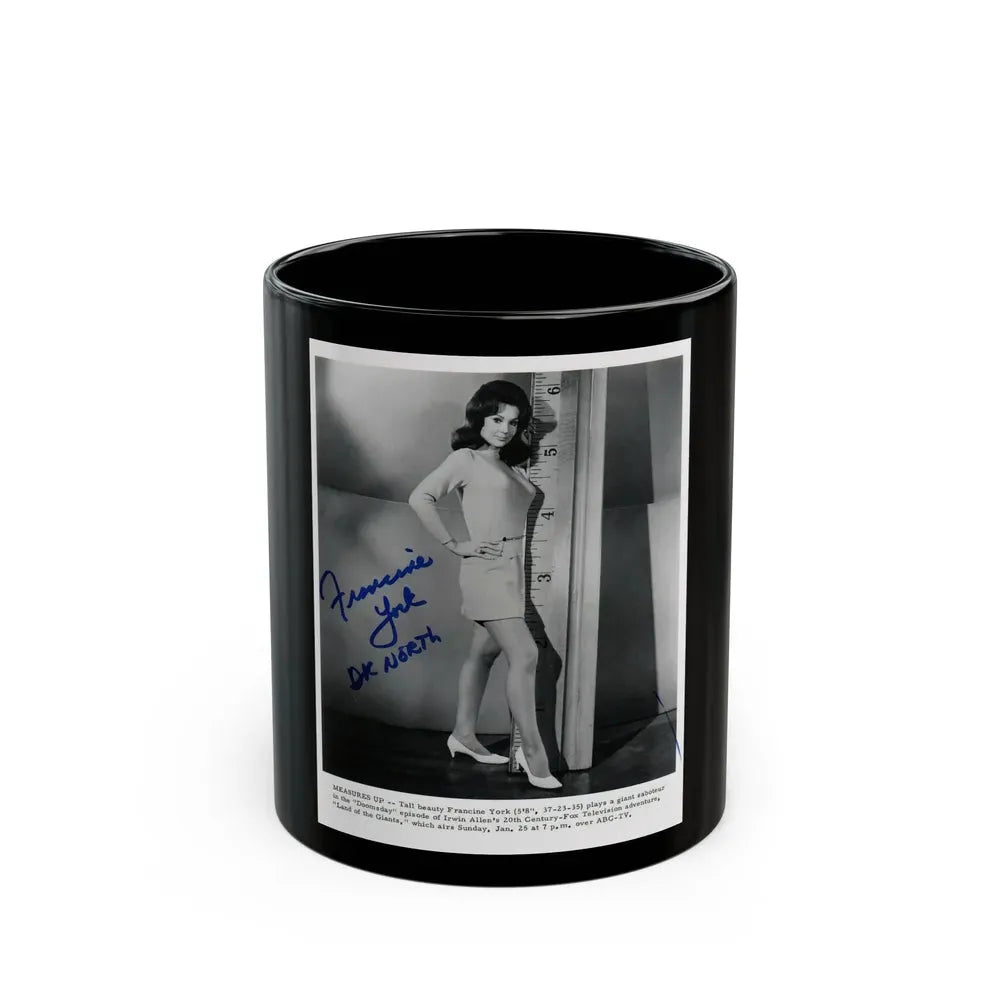 Francine York #79 (Vintage Female Icon) Black Coffee Mug 11oz - Go Mug Yourself