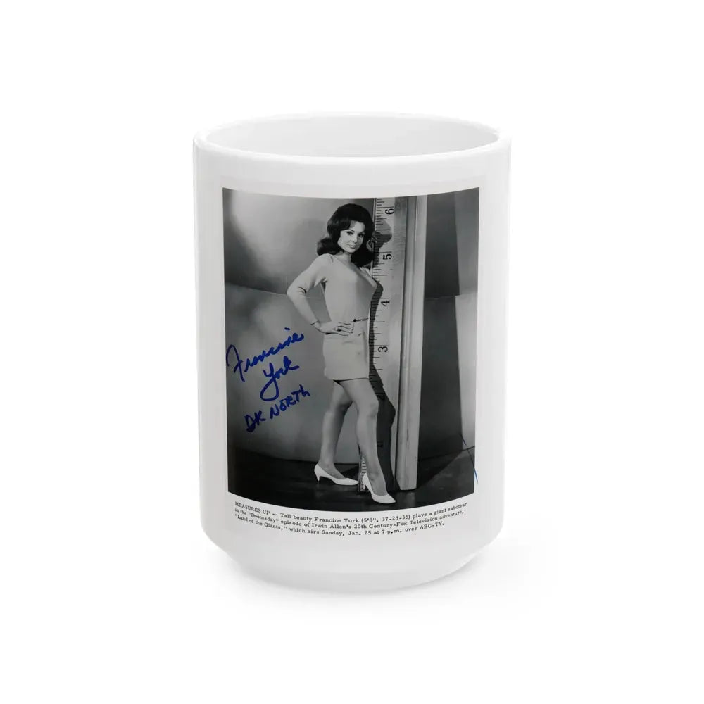 Francine York #79 (Vintage Female Icon) White Coffee Mug 15oz - Go Mug Yourself