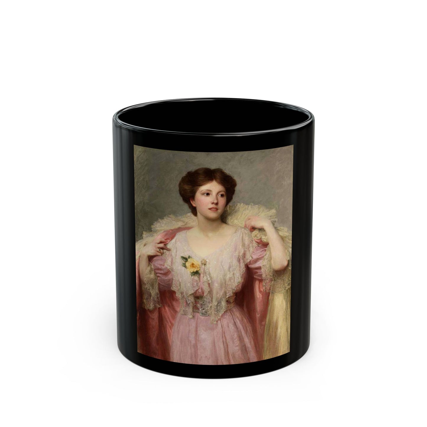 Frank Dicksee (1853 1928) Ruth Julia Cripps - Black Coffee Mug-11oz-Go Mug Yourself