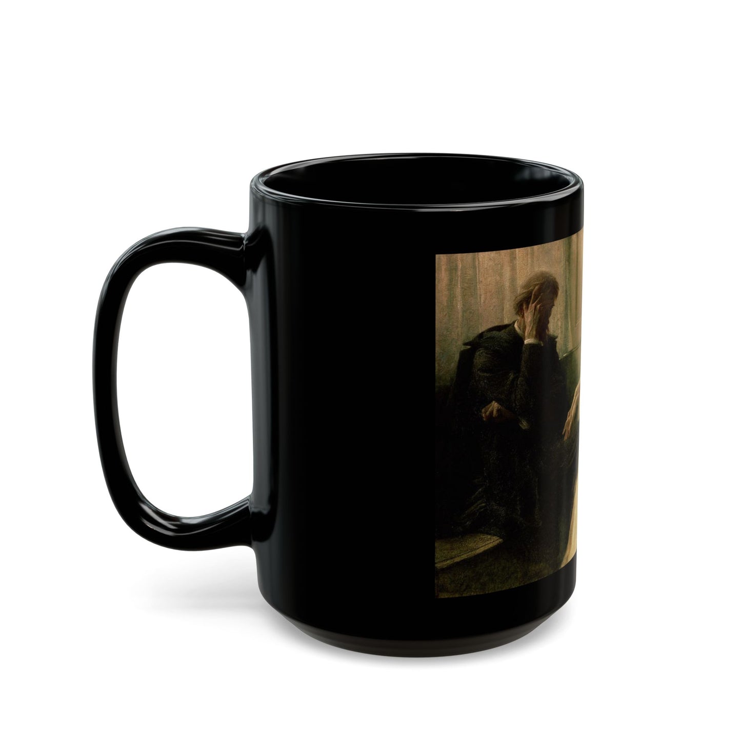 Frank Dicksee (1853 1928) The Confession - 1896 - Black Coffee Mug-Go Mug Yourself