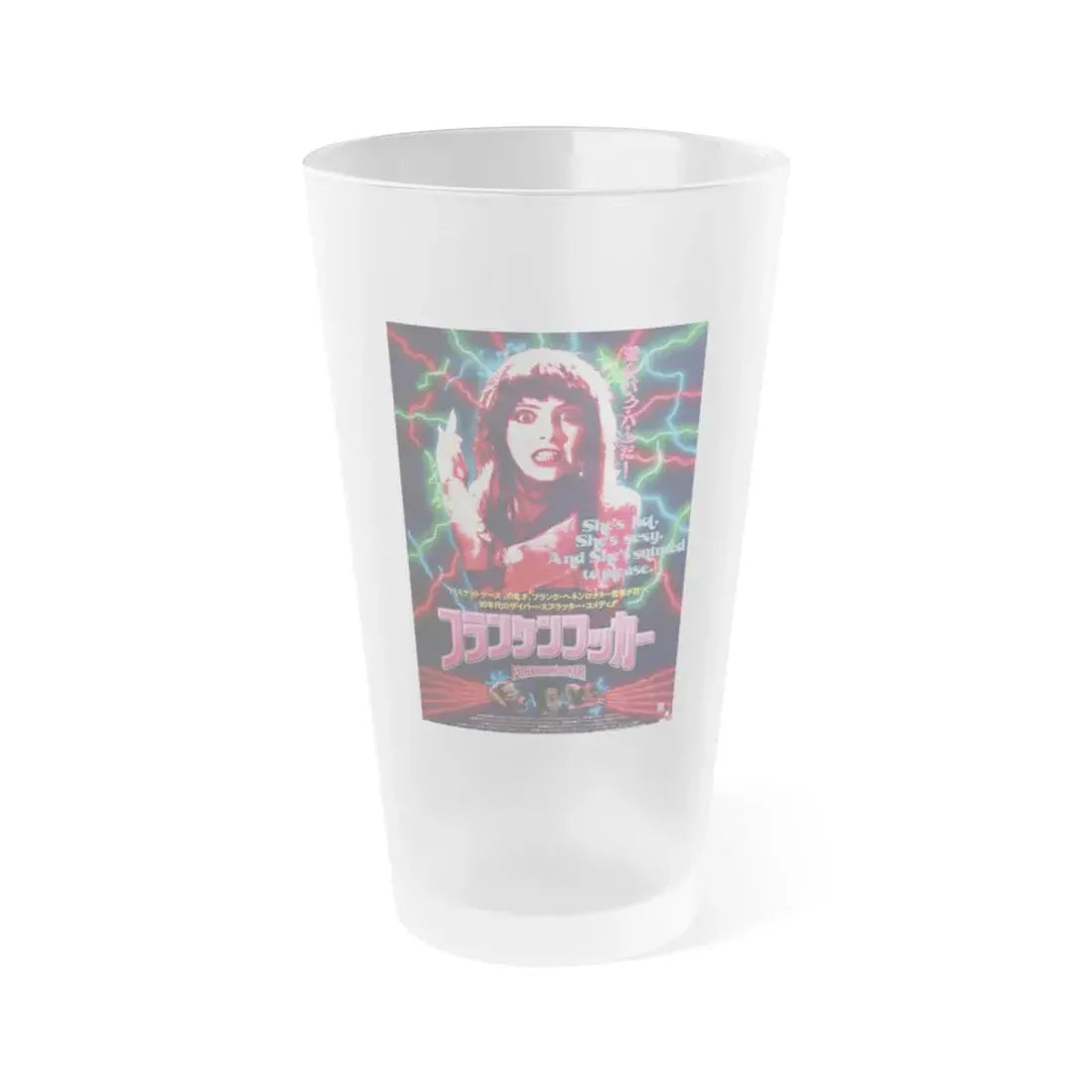 FRANKENHOOKER (JAPAN) 1990 Movie Poster - Frosted Pint Glass 16oz 16oz Frosted - Go Mug Yourself