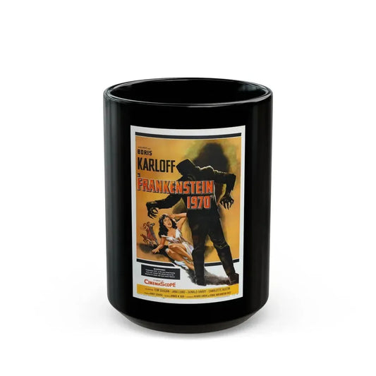 FRANKENSTEIN 1970 (2) 1958 Movie Poster - Black Coffee Mug 15oz - Go Mug Yourself