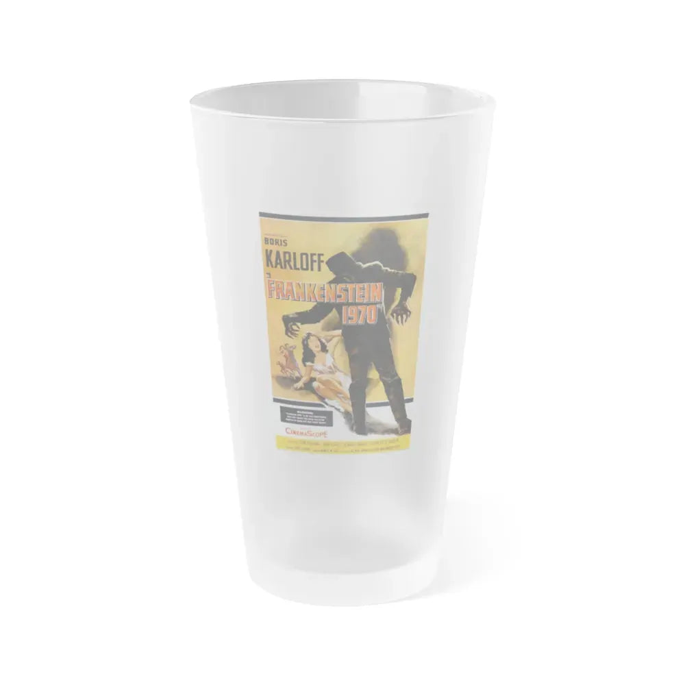 FRANKENSTEIN 1970 (2) 1958 Movie Poster - Frosted Pint Glass 16oz 16oz Frosted - Go Mug Yourself