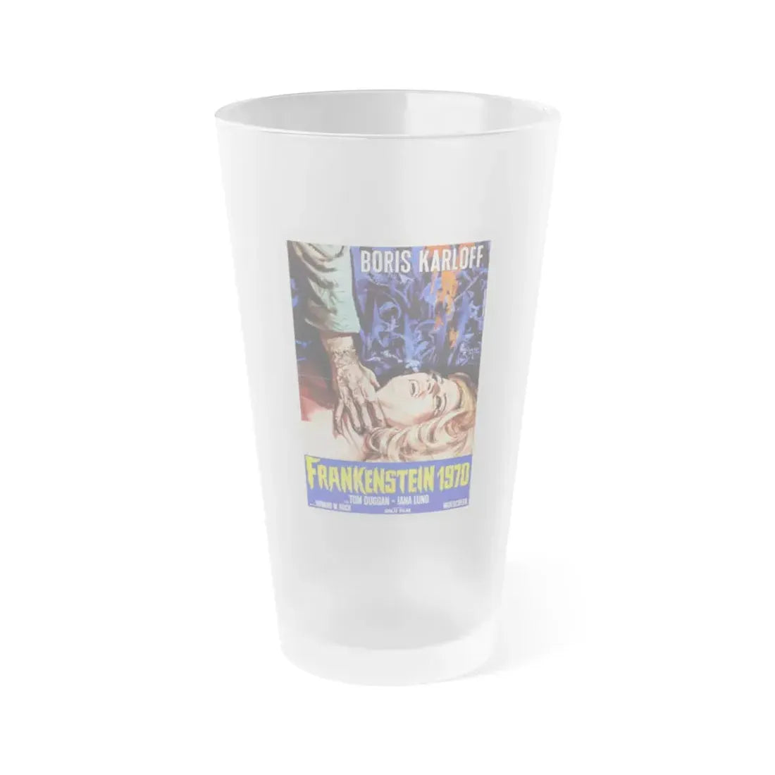FRANKENSTEIN 1970 (ITALIAN) 1958 Movie Poster - Frosted Pint Glass 16oz 16oz Frosted - Go Mug Yourself