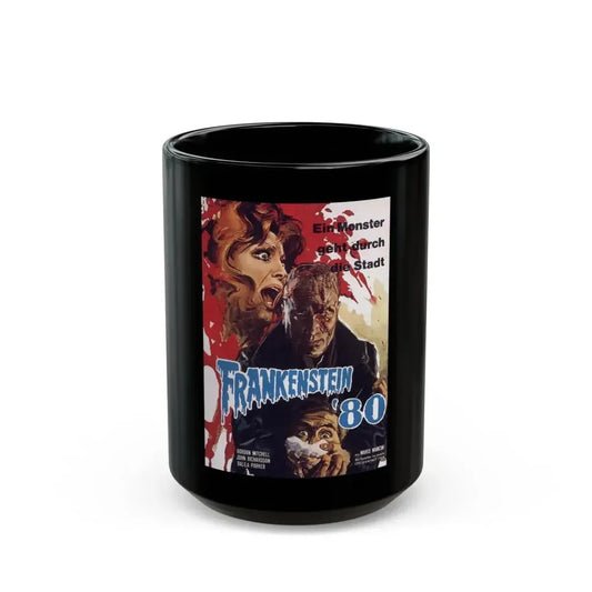 FRANKENSTEIN '80 1972 Movie Poster - Black Coffee Mug 15oz - Go Mug Yourself