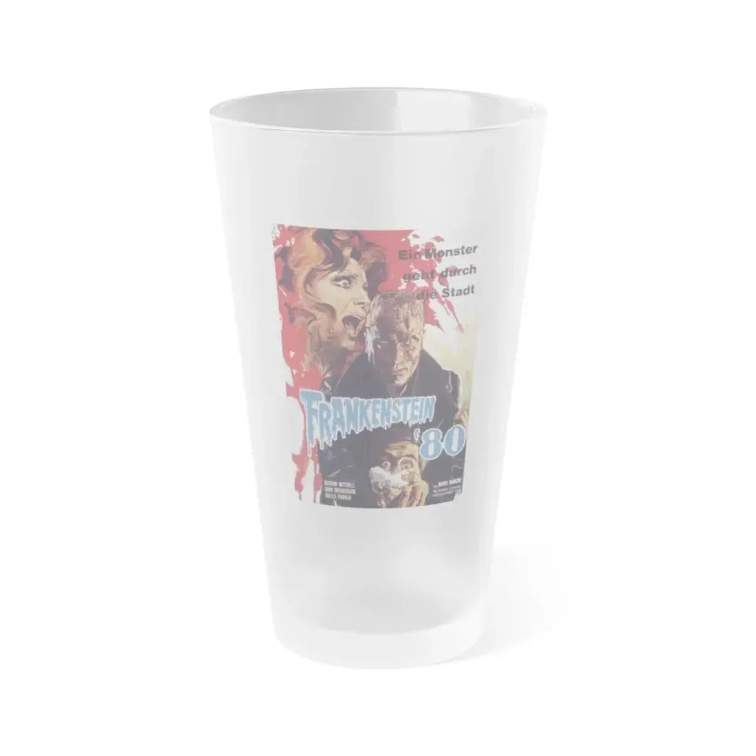 FRANKENSTEIN '80 1972 Movie Poster - Frosted Pint Glass 16oz 16oz Frosted - Go Mug Yourself